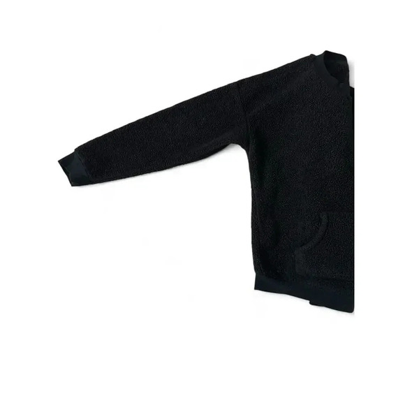 Insomniax Women's Black Plush Fuzzy Long Sleeve Pull Over Sweater Size M - Picture 2 of 6